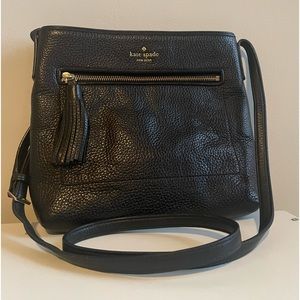 Kate Spade Chester Street Dessi Black Pebble Leather Crossbody - EUC